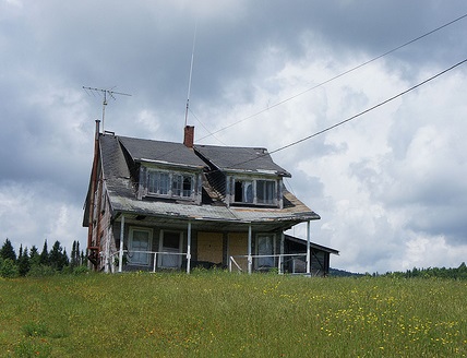 dilapidated house
