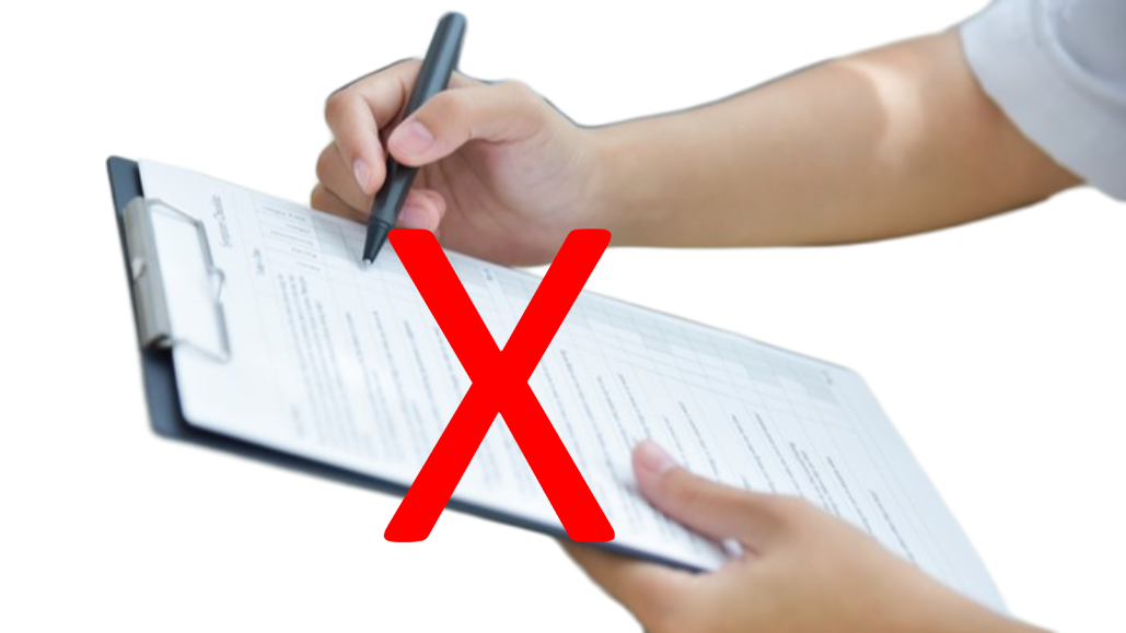 No clipboards