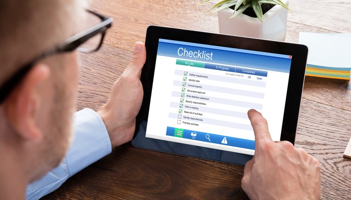 Inspection checklists are easily and conveniently used on mobile tablets.