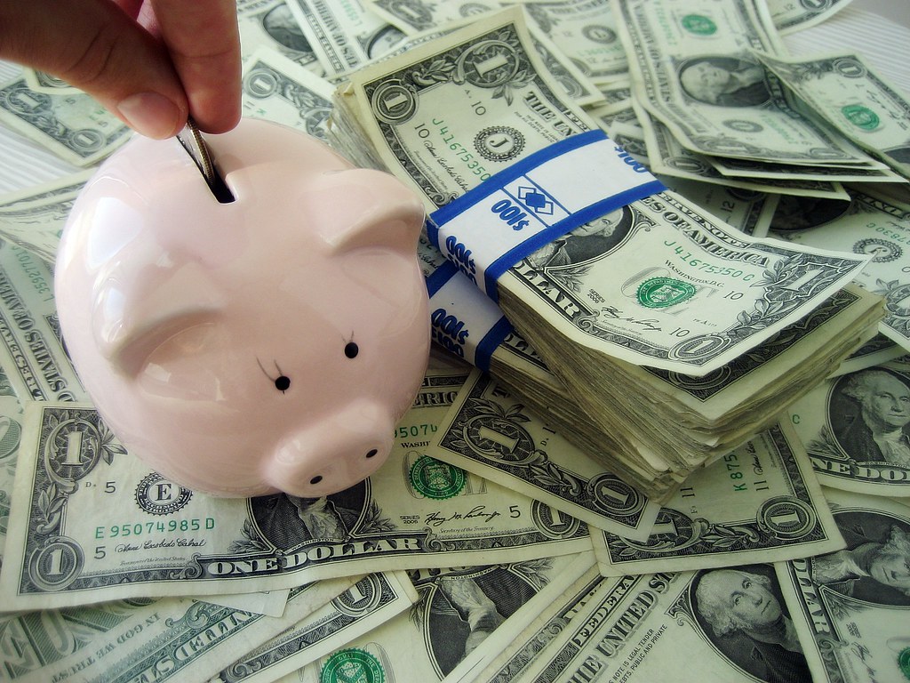 piggy bank saving money